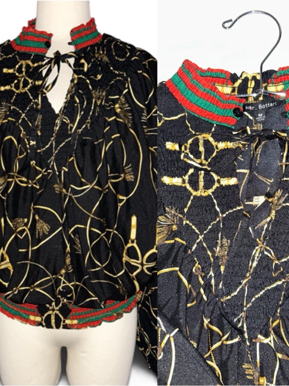 Tassel Printed Blouse